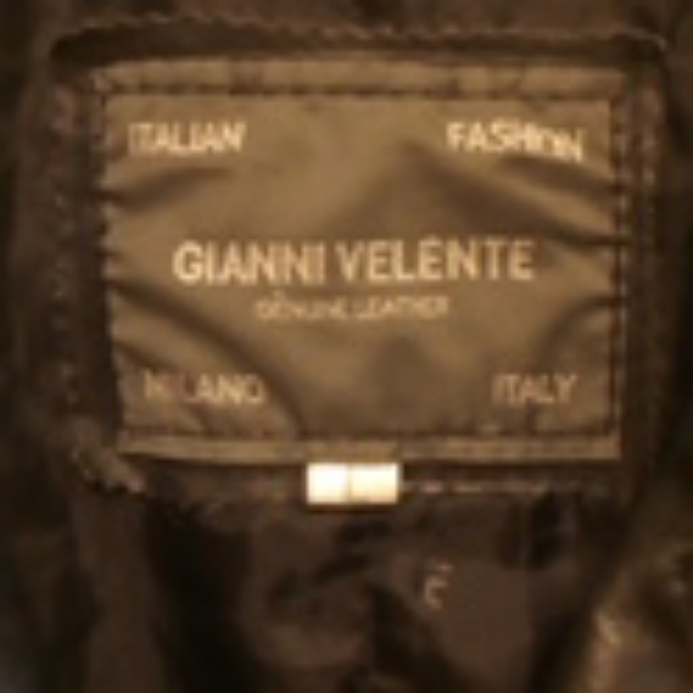 Gianni Velente Woman's Long Leather Coat Size L